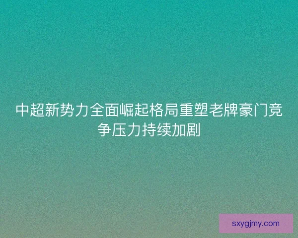 中超新势力全面崛起格局重塑老牌豪门竞争压力持续加剧